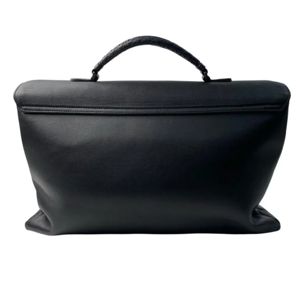 Bottega Veneta Business Briefcase Leather Black